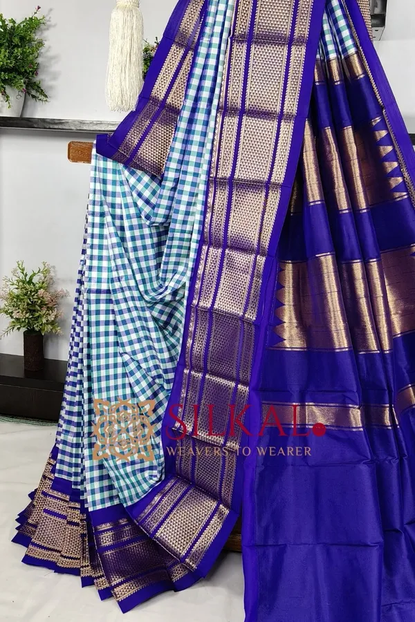 Ilkal_Strip_Pure_Silk_Saree_SKL03732