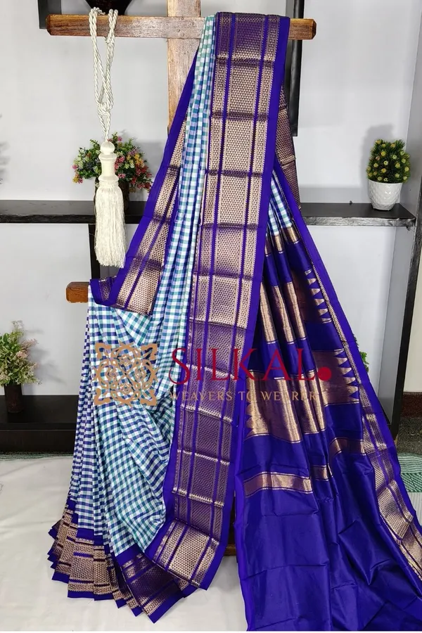 Ilkal_Strip_Pure_Silk_Saree_SKL03732