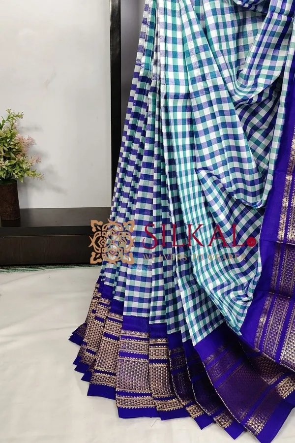 Ilkal_Strip_Pure_Silk_Saree_SKL03732