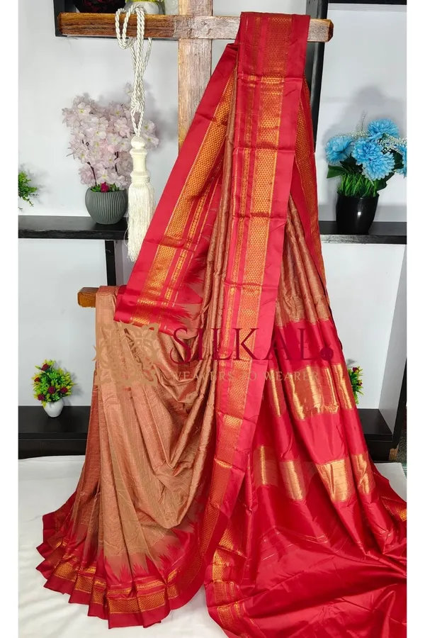 Ilkal_Temple_Chadaruga_Cotton_Silk_Saree_SKL03853