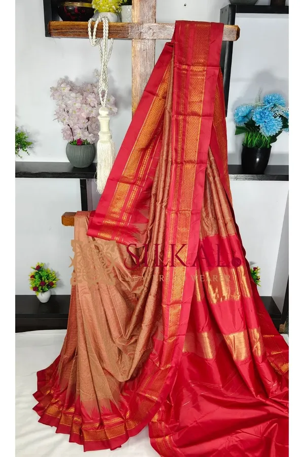 Ilkal_Temple_Chadaruga_Cotton_Silk_Saree_SKL03853