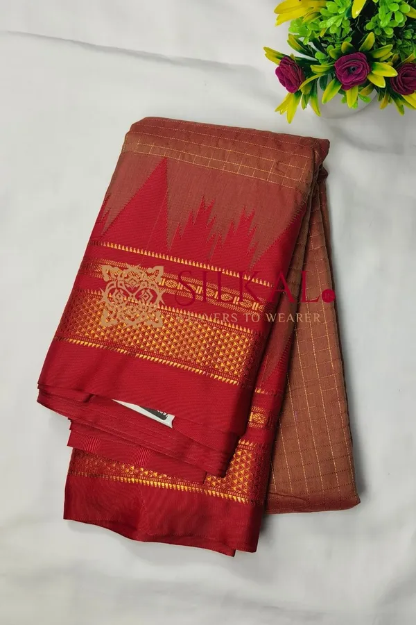 Ilkal_Temple_Chadaruga_Cotton_Silk_Saree_SKL03853