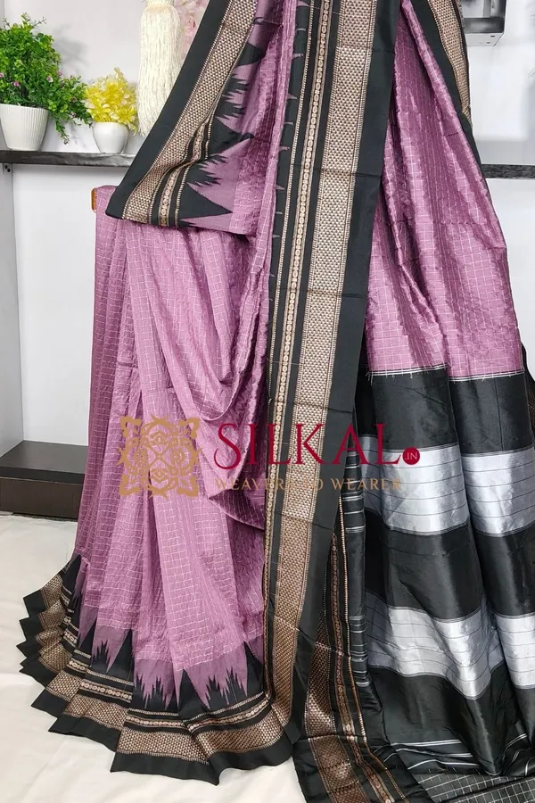 Ilkal_Temple_Chadaruga_Cotton_Silk_Saree_SKL03854