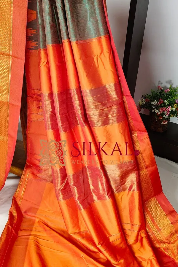 Ilkal_Temple_Chadaruga_Cotton_Silk_Saree_SKL03855