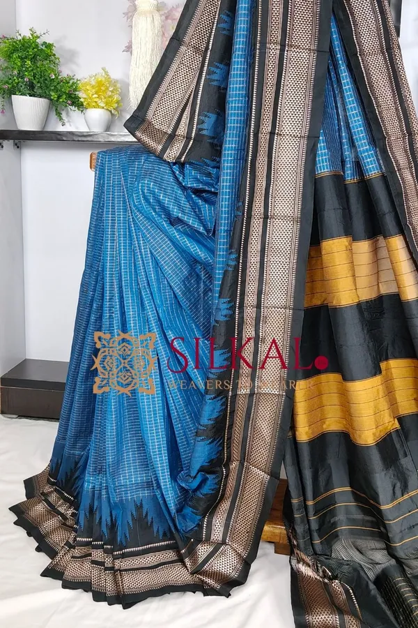 Ilkal_Temple_Chadaruga_Cotton_Silk_Saree_SKL03858