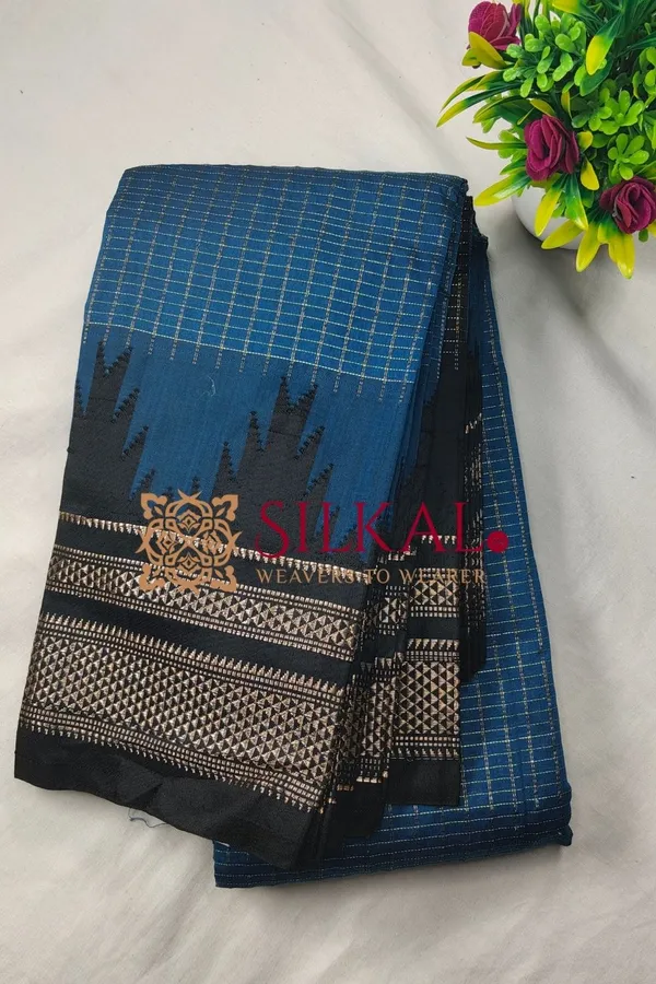 Ilkal_Temple_Chadaruga_Cotton_Silk_Saree_SKL03858