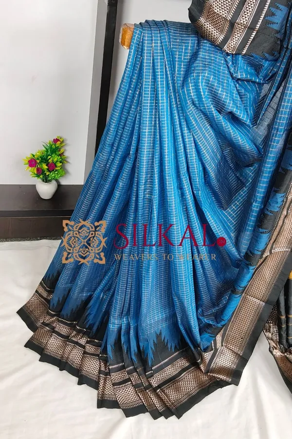 Ilkal_Temple_Chadaruga_Cotton_Silk_Saree_SKL03858