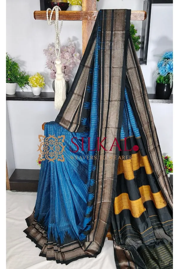 Ilkal_Temple_Chadaruga_Cotton_Silk_Saree_SKL03858