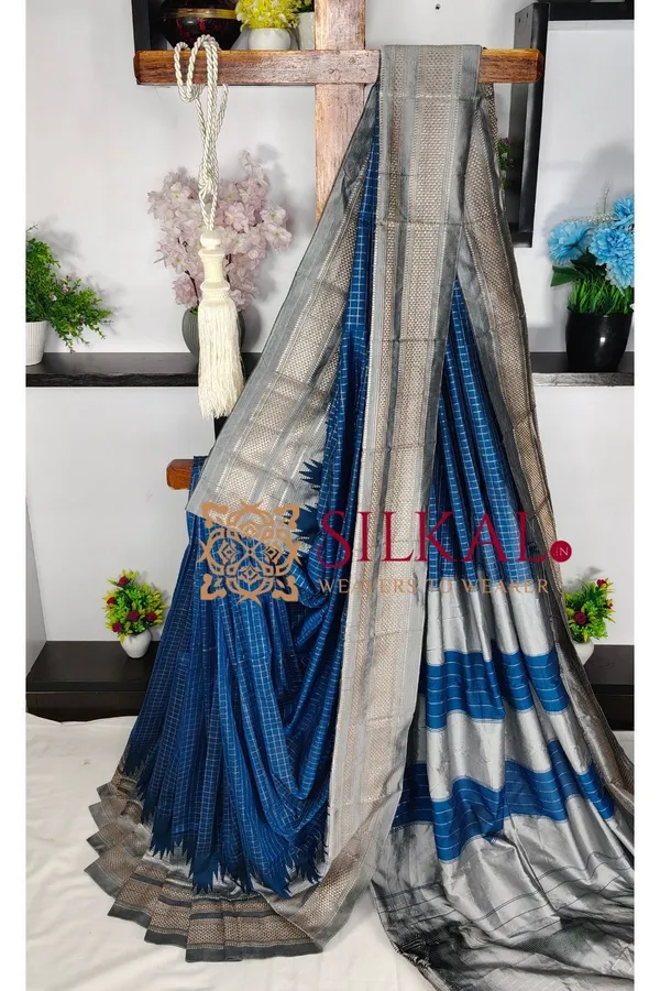 Ilkal_Temple_Chadaruga_Cotton_Silk_Saree_SKL03859