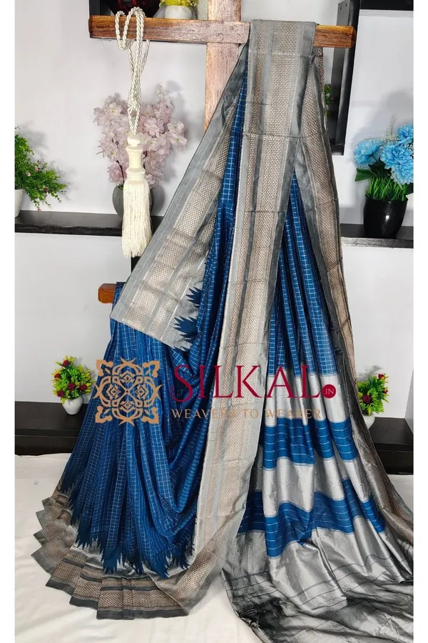 Ilkal_Temple_Chadaruga_Cotton_Silk_Saree_SKL03859