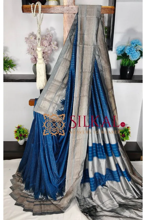 Ilkal_Temple_Chadaruga_Cotton_Silk_Saree_SKL03859