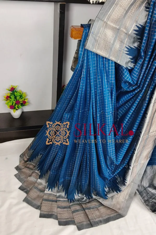 Ilkal_Temple_Chadaruga_Cotton_Silk_Saree_SKL03859