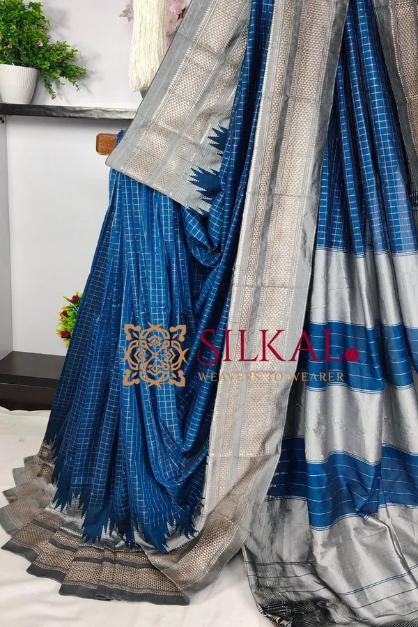 Ilkal_Temple_Chadaruga_Cotton_Silk_Saree_SKL03859