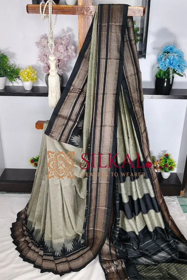 Ilkal_Temple_Chadaruga_Cotton_Silk_Saree_SKL03861