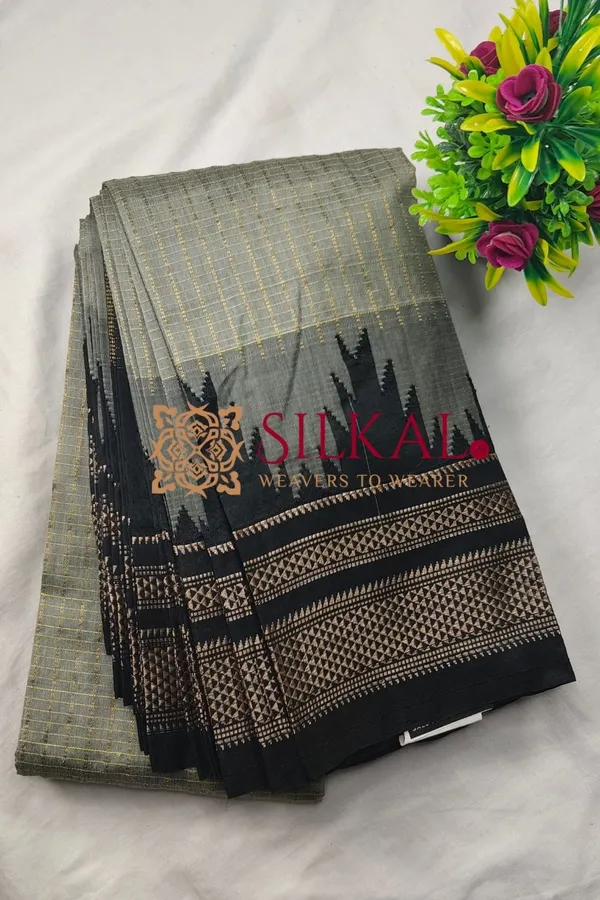 Ilkal_Temple_Chadaruga_Cotton_Silk_Saree_SKL03861