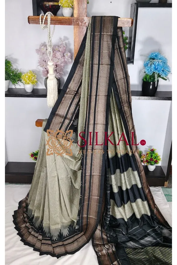 Ilkal_Temple_Chadaruga_Cotton_Silk_Saree_SKL03861