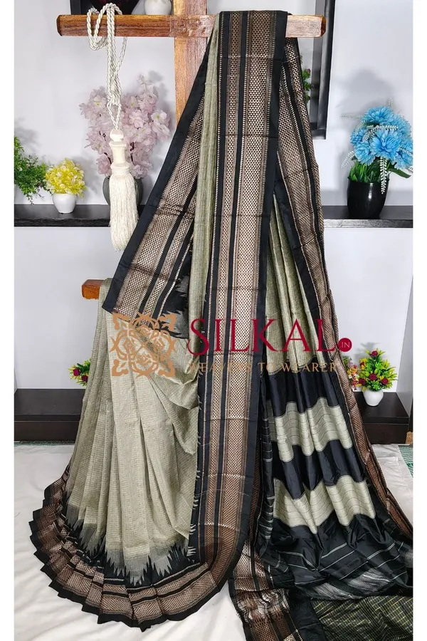 Ilkal_Temple_Chadaruga_Cotton_Silk_Saree_SKL03861