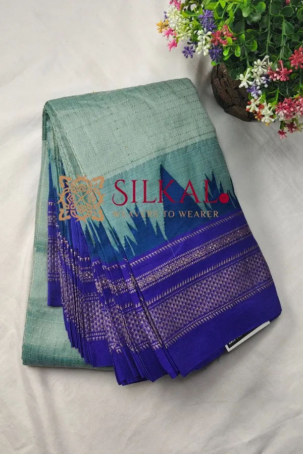 Ilkal_Temple_Chadaruga_Cotton_Silk_Saree_SKL03862