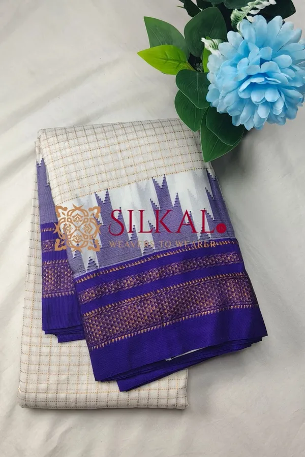 Ilkal_Temple_Chadaruga_Cotton_Silk_Saree_SKL03866