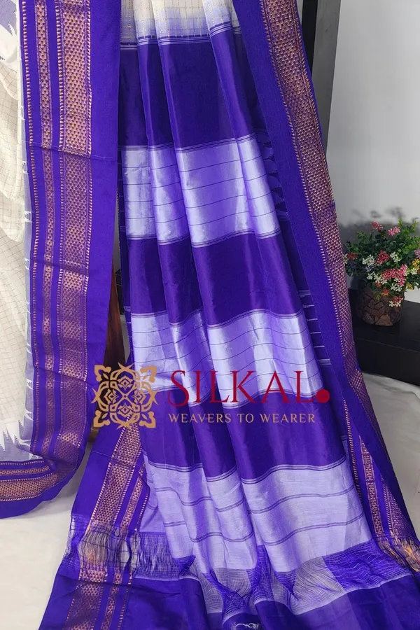 Ilkal_Temple_Chadaruga_Cotton_Silk_Saree_SKL03866