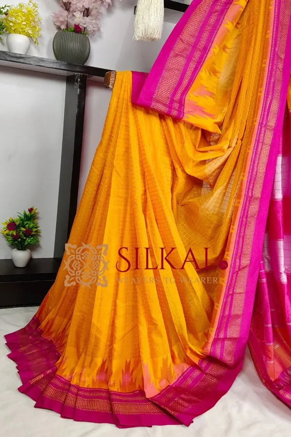 Ilkal_Temple_Chadaruga_Cotton_Silk_Saree_SKL03867