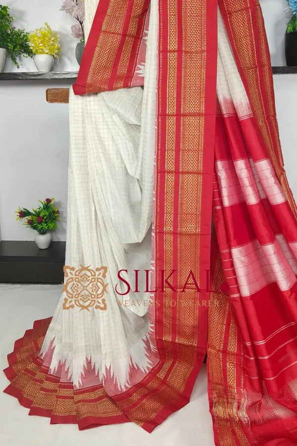 Ilkal_Temple_Chadaruga_Cotton_Silk_Saree_SKL03868