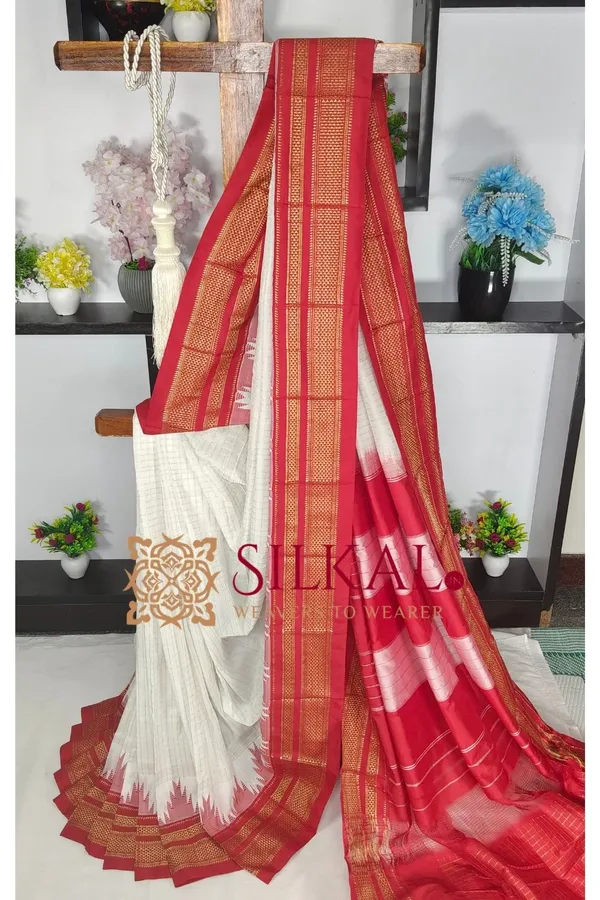 Ilkal_Temple_Chadaruga_Cotton_Silk_Saree_SKL03868