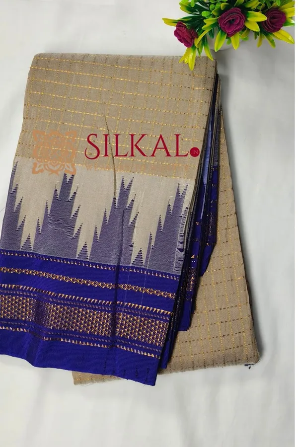 Ilkal_Temple_Chadaruga_Cotton_Silk_Saree_SKL03869