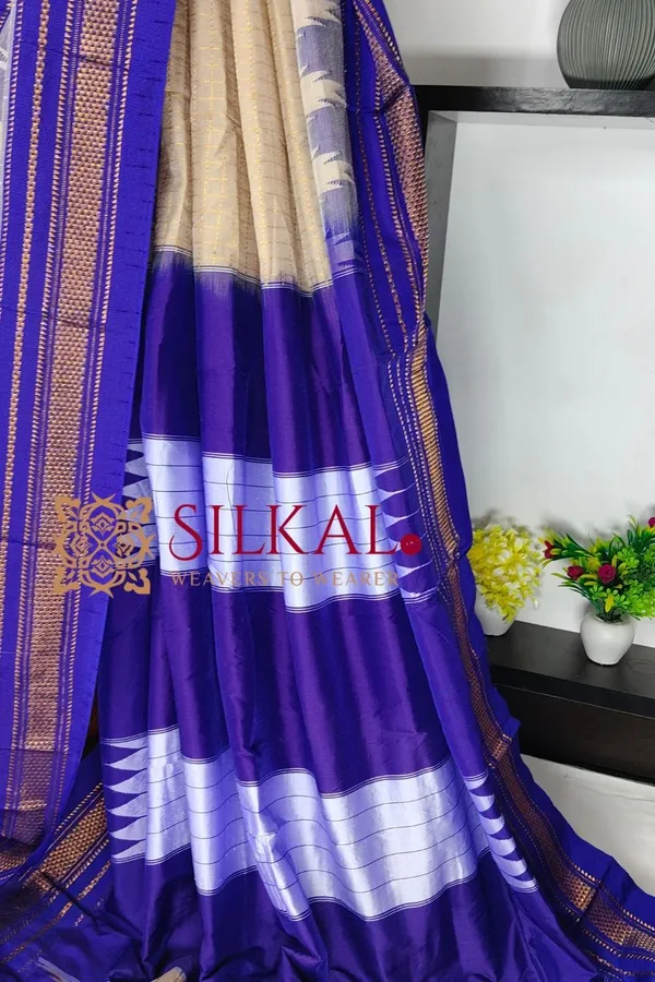 Ilkal_Temple_Chadaruga_Cotton_Silk_Saree_SKL03869
