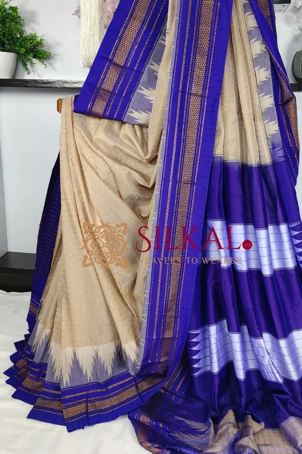 Ilkal_Temple_Chadaruga_Cotton_Silk_Saree_SKL03869