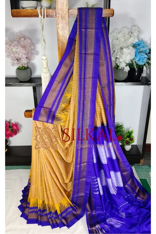 Ilkal_Temple_Chadaruga_Cotton_Silk_Saree_SKL03870