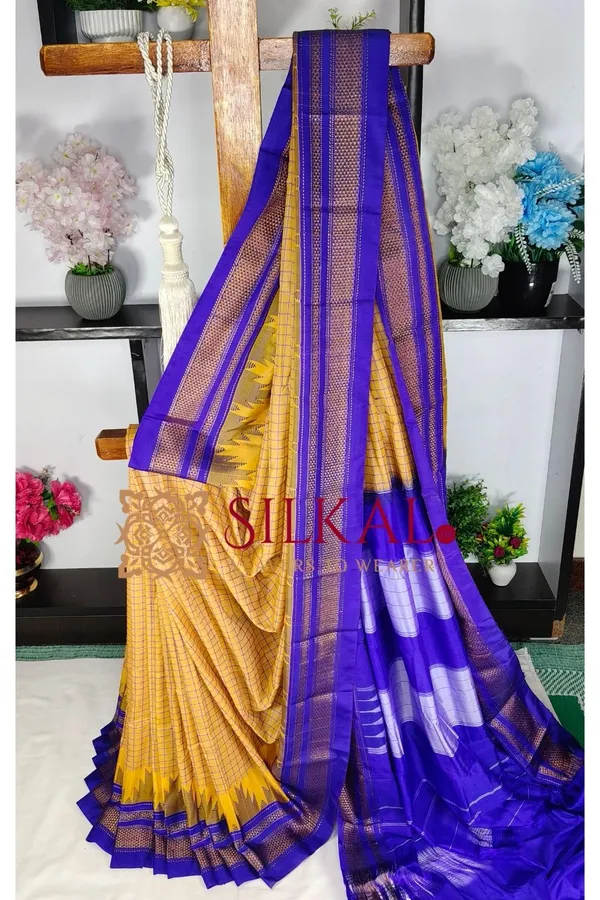 Ilkal_Temple_Chadaruga_Cotton_Silk_Saree_SKL03870
