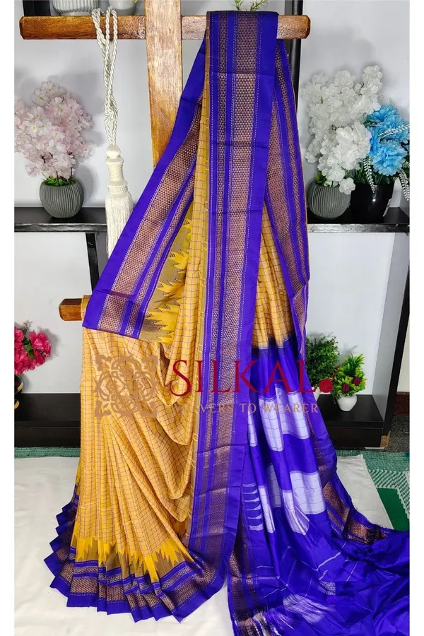 Ilkal_Temple_Chadaruga_Cotton_Silk_Saree_SKL03870