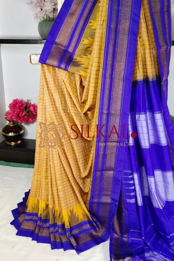 Ilkal_Temple_Chadaruga_Cotton_Silk_Saree_SKL03870