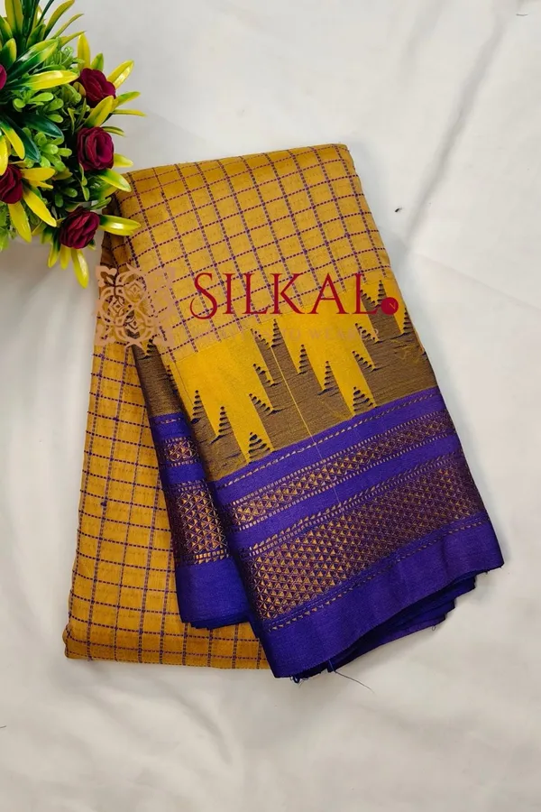Ilkal_Temple_Chadaruga_Cotton_Silk_Saree_SKL03870