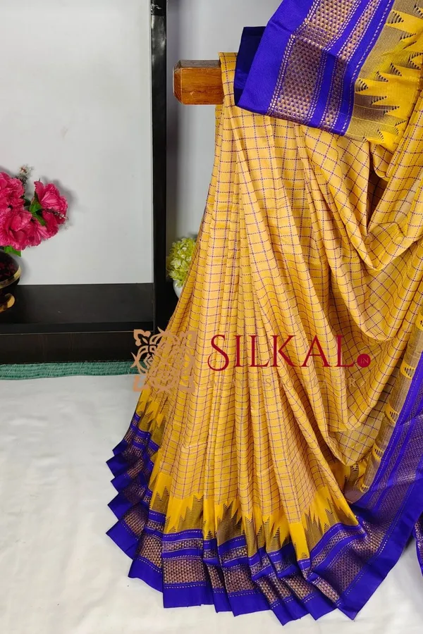 Ilkal_Temple_Chadaruga_Cotton_Silk_Saree_SKL03870