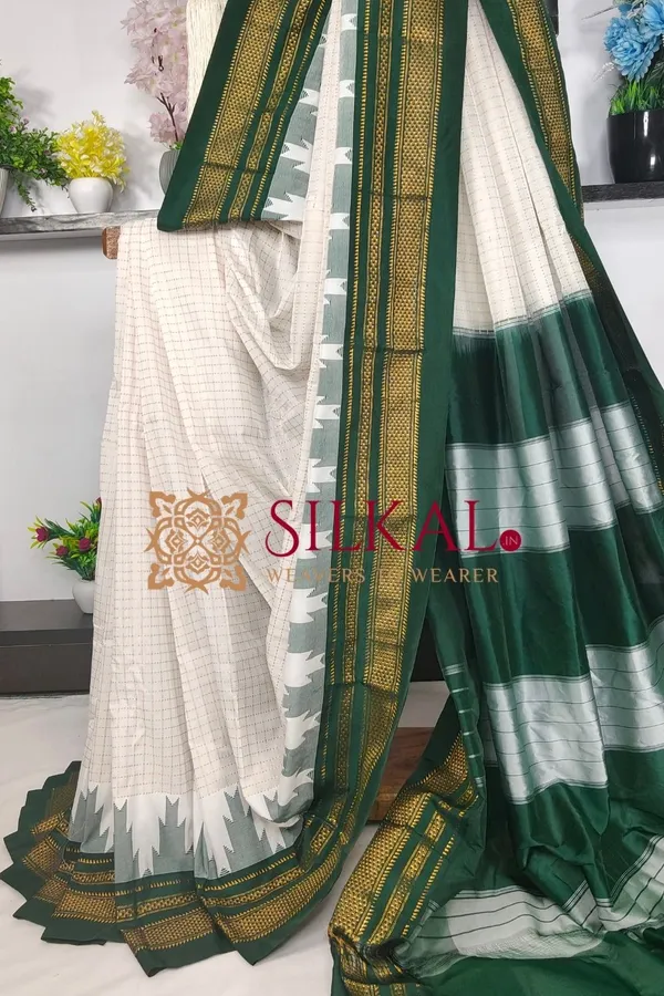 Ilkal_Temple_Chadaruga_Cotton_Silk_Saree_SKL03871