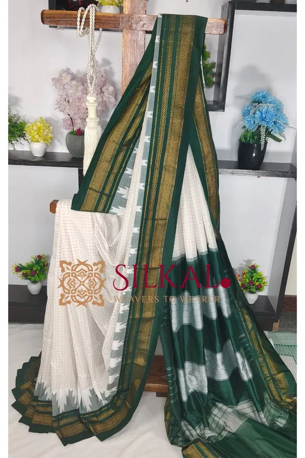 Ilkal_Temple_Chadaruga_Cotton_Silk_Saree_SKL03871