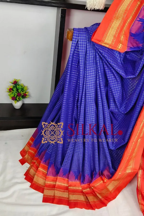 Ilkal_Temple_Chadaruga_Cotton_Silk_Saree_SKL03873