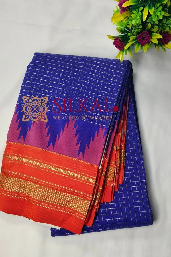 Ilkal_Temple_Chadaruga_Cotton_Silk_Saree_SKL03873