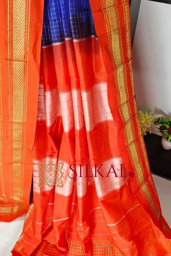 Ilkal_Temple_Chadaruga_Cotton_Silk_Saree_SKL03873