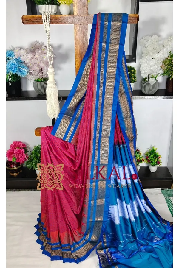 Ilkal_Temple_Chadaruga_Cotton_Silk_Saree_SKL03875