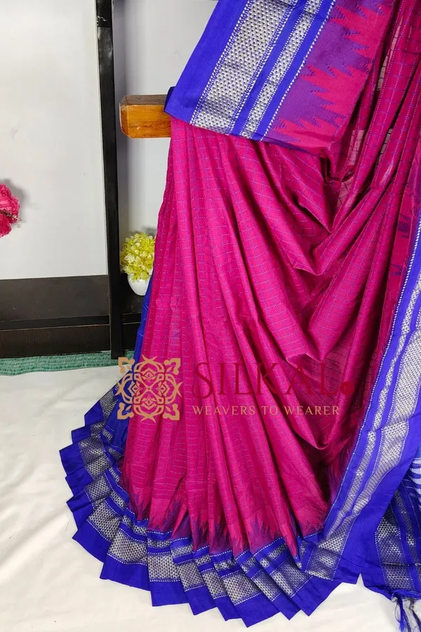 Ilkal_Temple_Chadaruga_Cotton_Silk_Saree_SKL03876