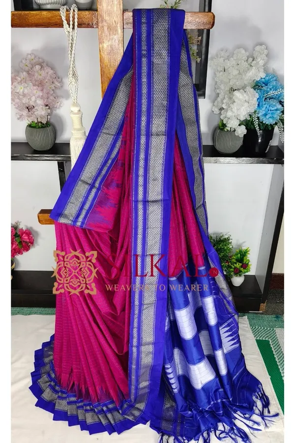 Ilkal_Temple_Chadaruga_Cotton_Silk_Saree_SKL03876