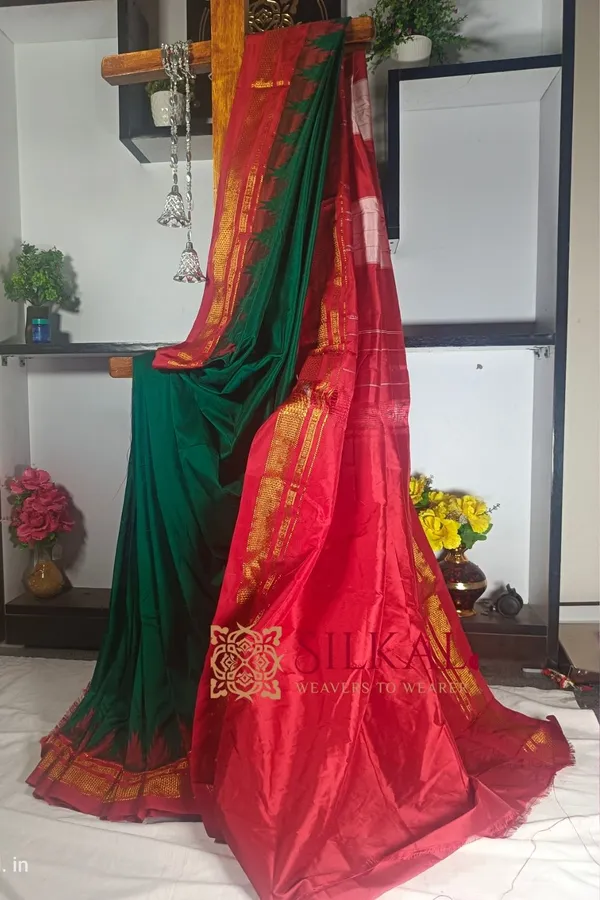 Ilkal_Temple_Cotton_Silk_Saree_Code-_SKL1160