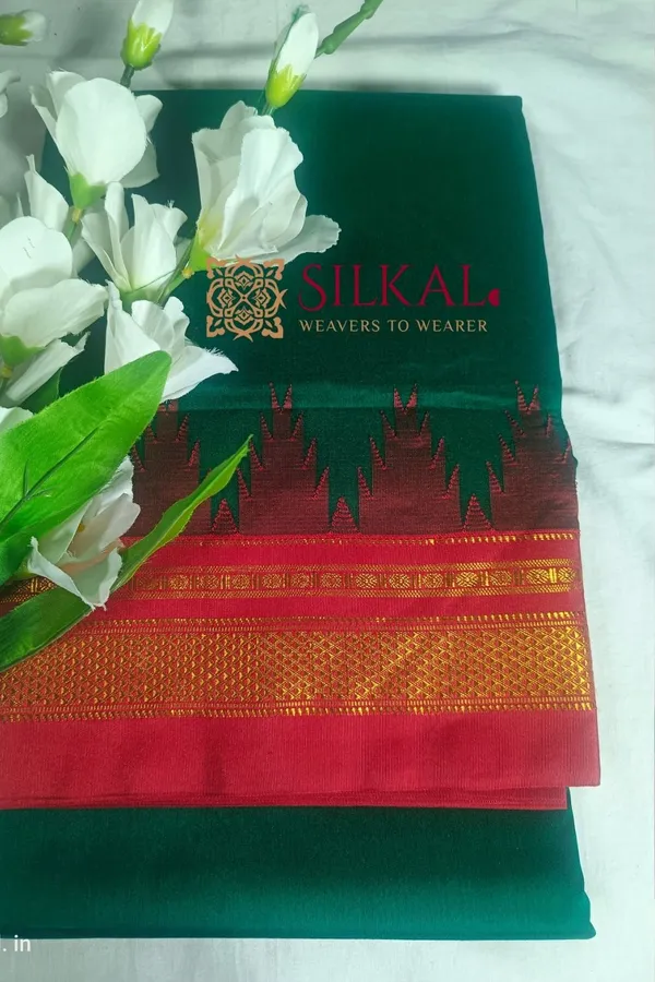 Ilkal_Temple_Cotton_Silk_Saree_Code-_SKL1160