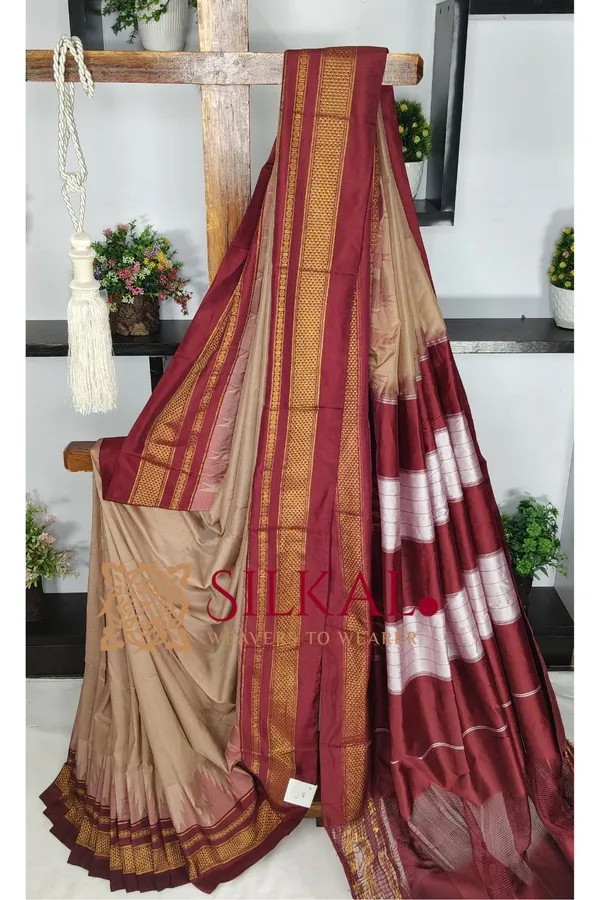 Ilkal_Temple_Cotton_Silk_Saree_SKL03775