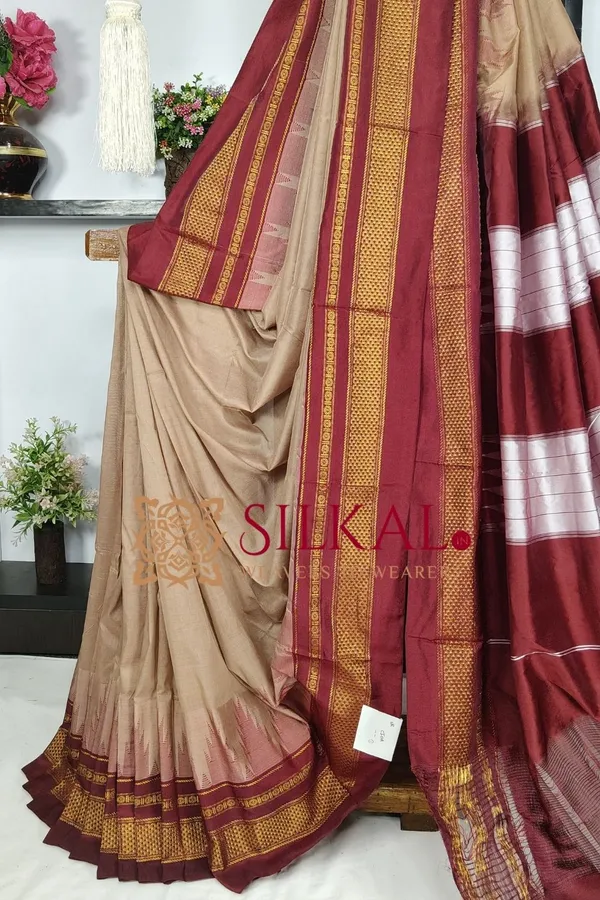 Ilkal_Temple_Cotton_Silk_Saree_SKL03775