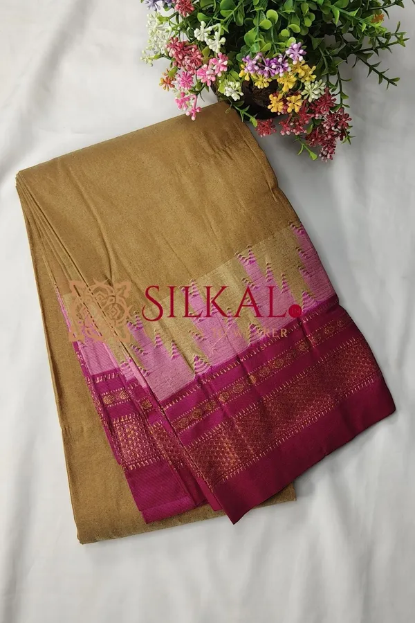 Ilkal_Temple_Cotton_Silk_Saree_SKL03780