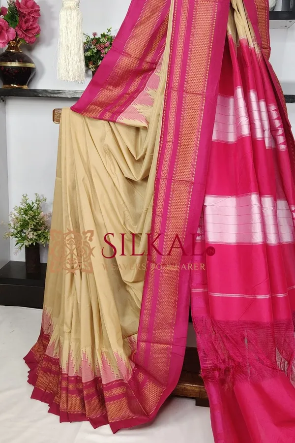 Ilkal_Temple_Cotton_Silk_Saree_SKL03781